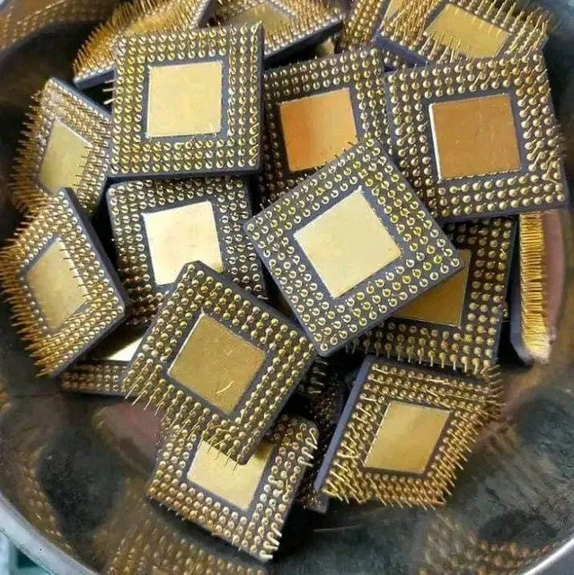 CPU Ceramic Processor Scrap with Gold Pins