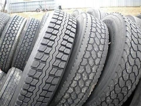 Bulk lot of used truck tires ready for wholesale