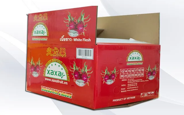 Custom printed and wax-dipped packaging for dragon fruit