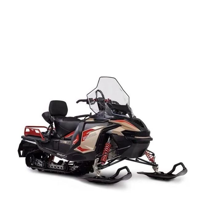 Front view of Aodes Alpinecross 1000 Pro Snowmobile Sled