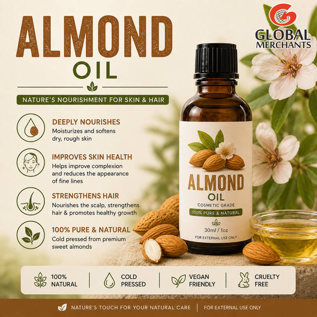 Cold Pressed Sweet Almond Oil Bottle