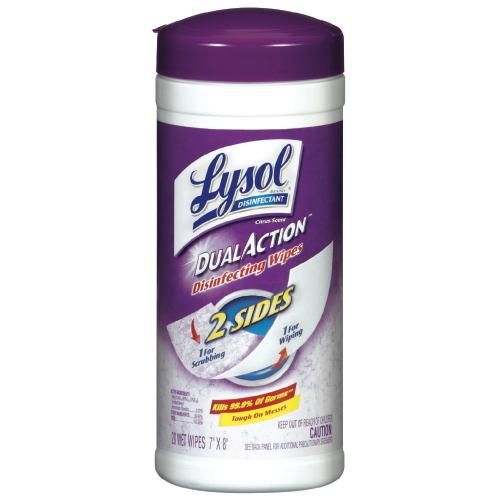 Lysol Dual Action Disinfectant Wipe - Citrus Scent