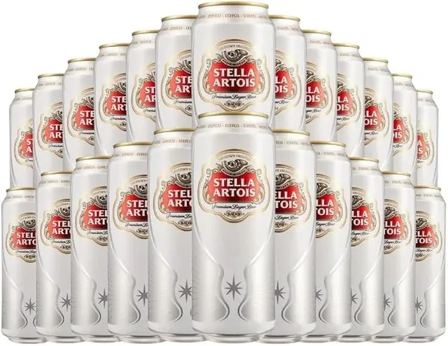 Stella Artois premium canned beer