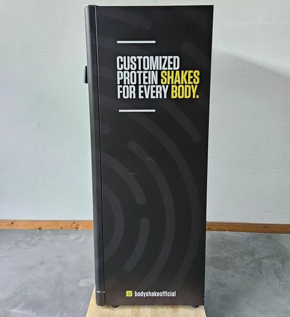 Close-up of Protein Shake Dispensing