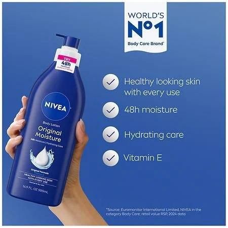 Nivea Original Moisture Body Lotion packaging and branding