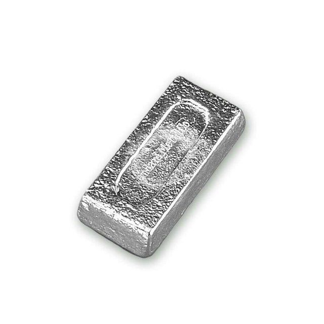 Zinc ingot with industrial packaging