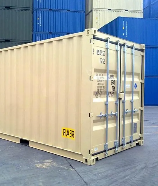 Loading used 40ft cargo worthy container onto transport vehicle