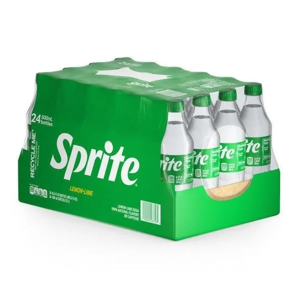 Sprite Lemon-lime soda 20 oz bottle side view