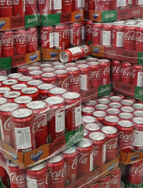 Side view of Coca-Cola Original Taste 330ml aluminum can