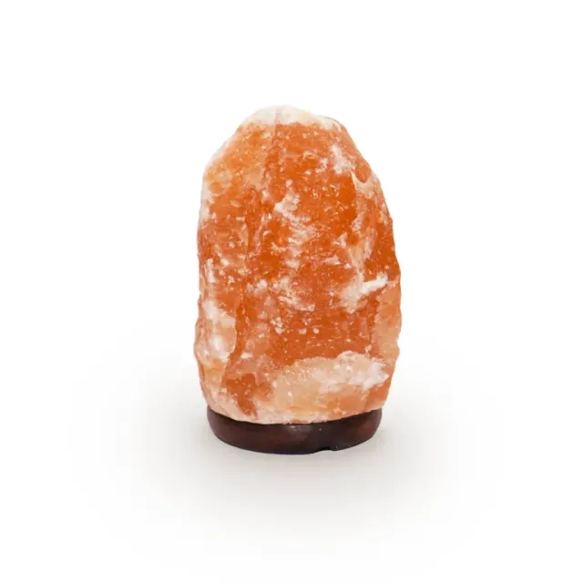 Himalayan Natural Salt Lamp with Wooden Base