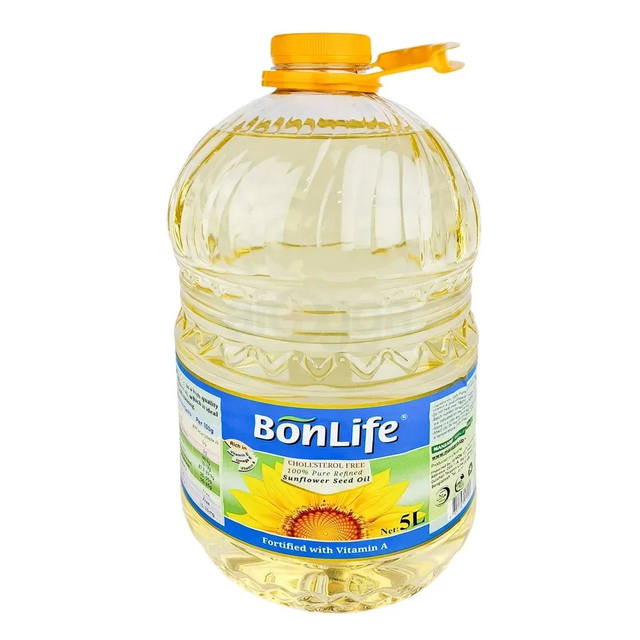 Pure Refined Sunflower Cooking Oil - Bulk Packaging