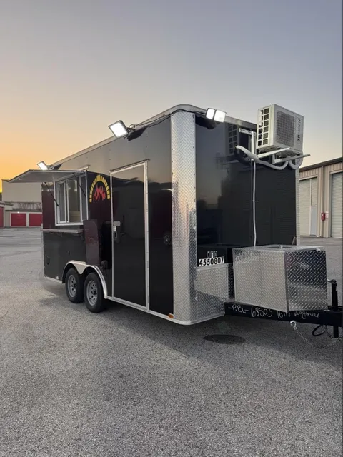 Interior of a fully outfitted food truck kitchen