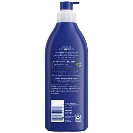 Nivea Original Moisture Body Lotion ingredient and label details