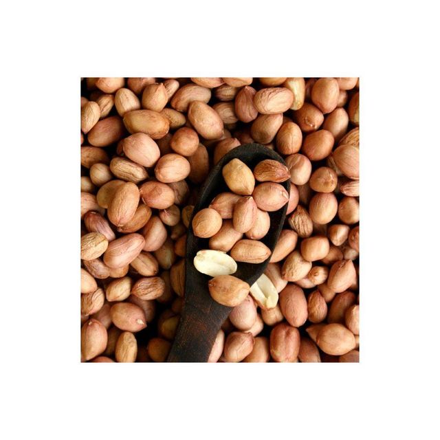 Roasted groundnuts close-up