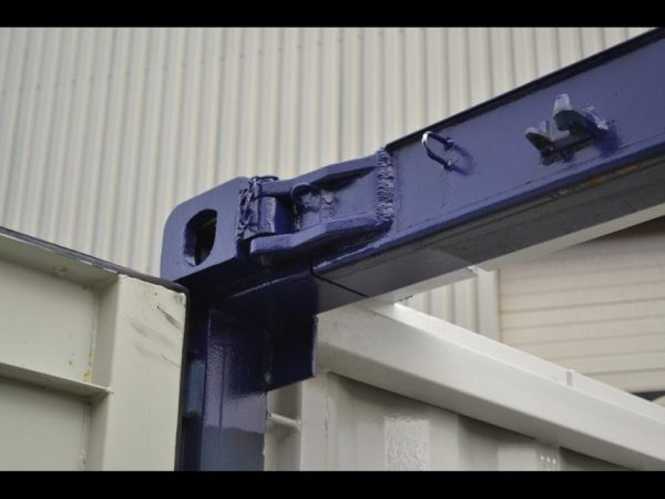 Open top container with removable tarpaulin cover