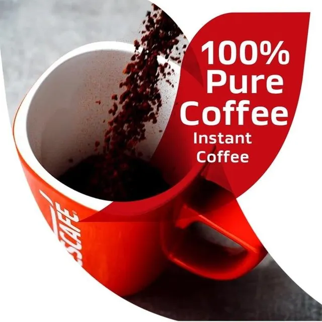 Nescafé Clasico Dark Roast Instant Coffee jar side view
