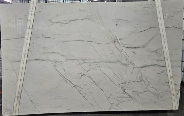 Quartzite slab with natural veining