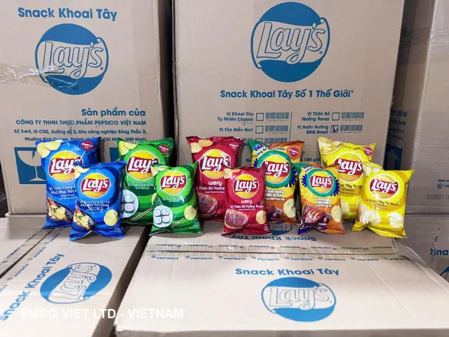 Lay's Potato Chips bag closeup detail