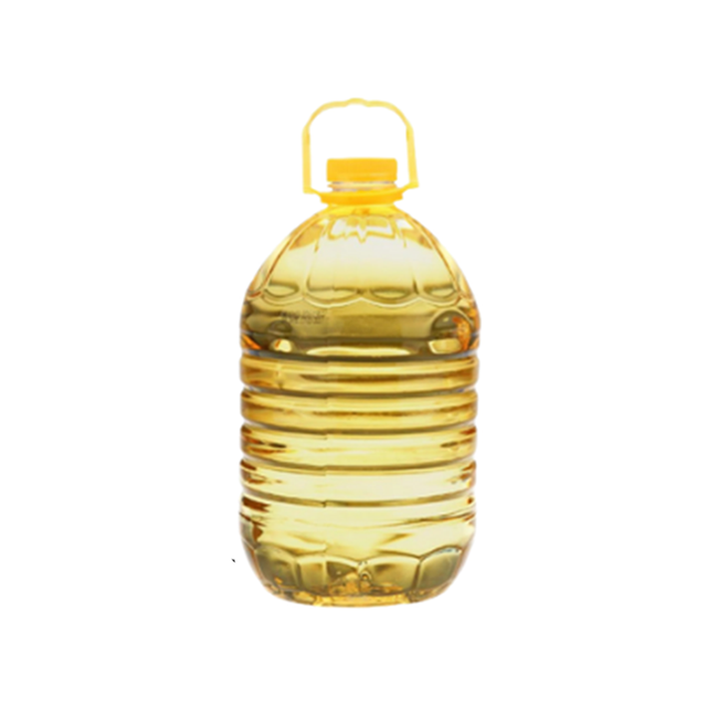 Sunflower oil in a transparent container