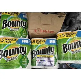 Multiple Bounty Tissue Paper Towels packaged