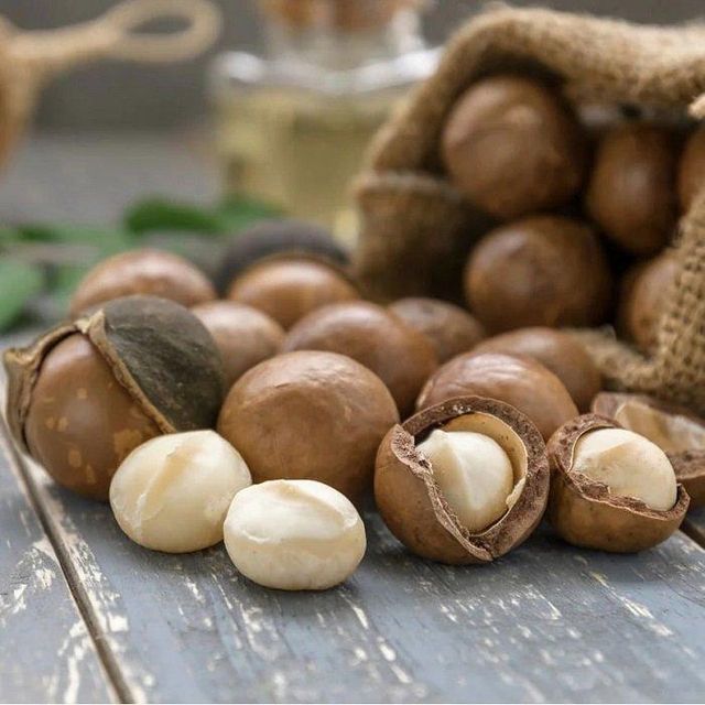 Macadamia Nuts in Serving Bowl