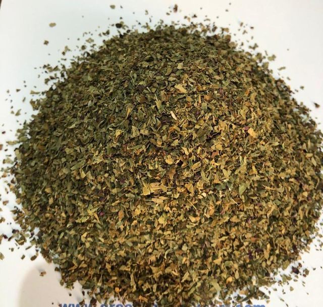 Fresh green basil leaves