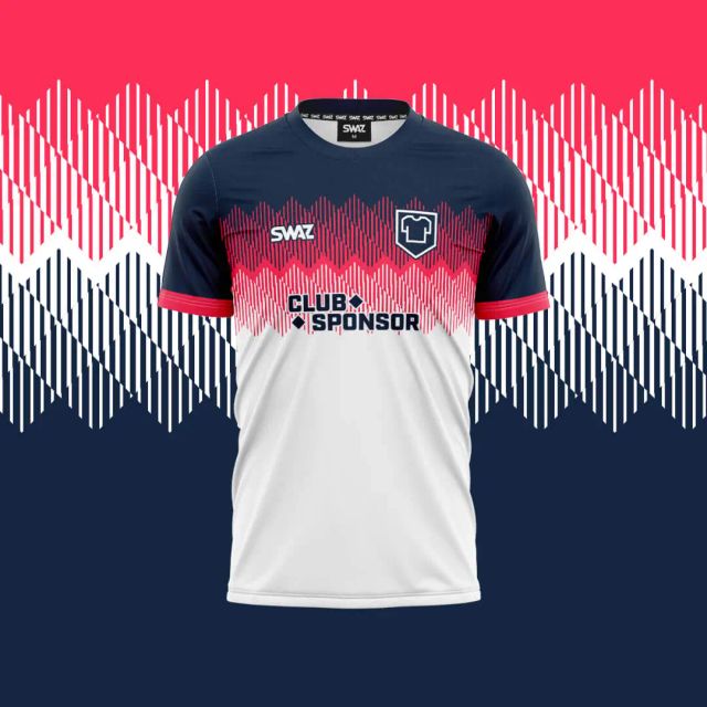Custom football shirt with bold stripes design