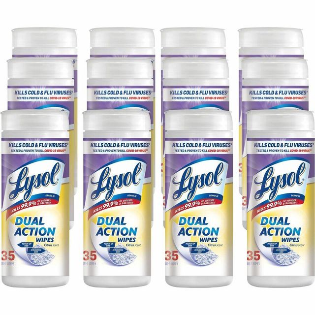 Lysol Dual Action Disinfectant Wipe - Pack of 4