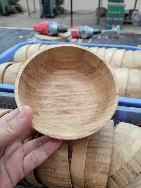 Salad Served in Wooden Bowl
