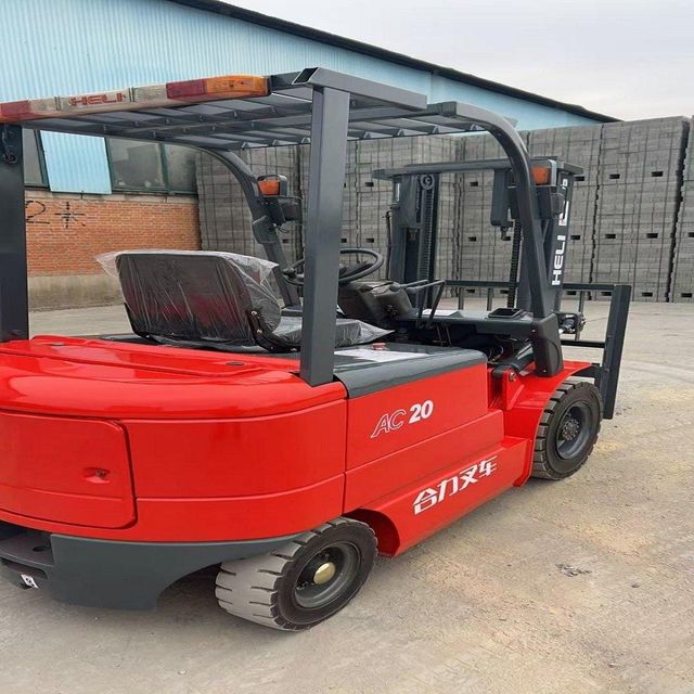 Forklift with maintenance details visible