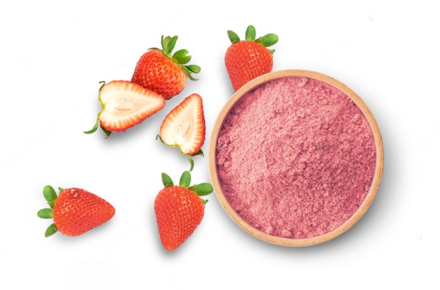 Strawberry Powder in Bowl
