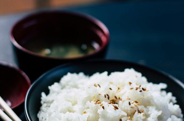 Indian rice being processed